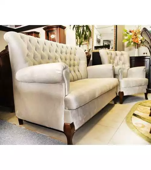 Komplet klasycznych mebli Antonio Sofa III i dwa fotele