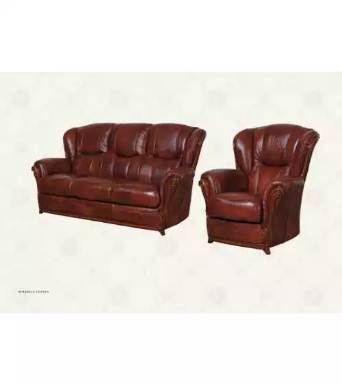 Komplet mebli skórzanych Consul Sofa 3R + 2 fotele