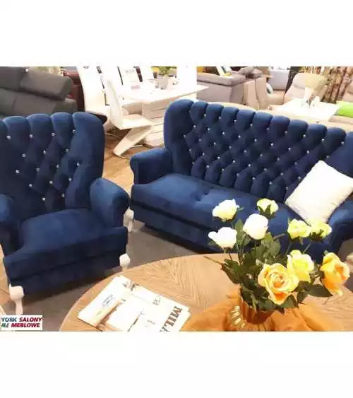 Komplet klasycznych mebli Antonio Sofa III i dwa fotele