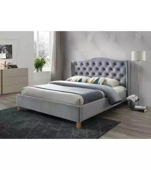 Łóżko tapicerowane Aspen Velvet glamour