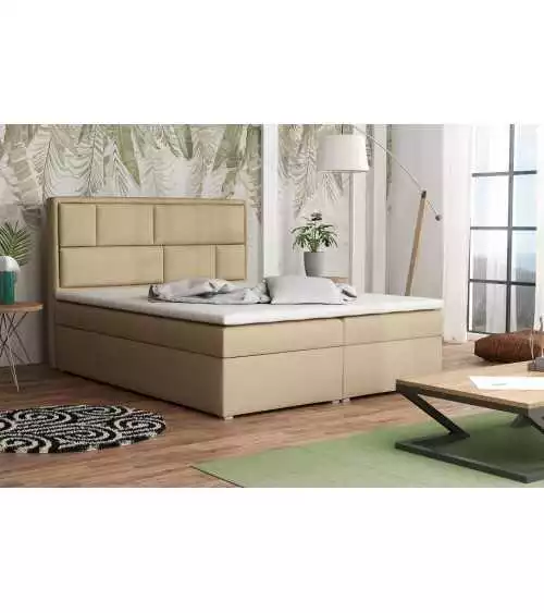 Nowoczesne łóżko tapicerowane Deco Box