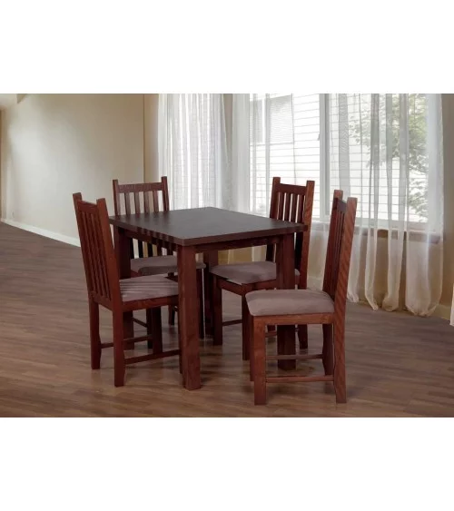 Zestaw stół Laminat prostokąt i 4 krzesła Bis Tralka- Komplet nr 31