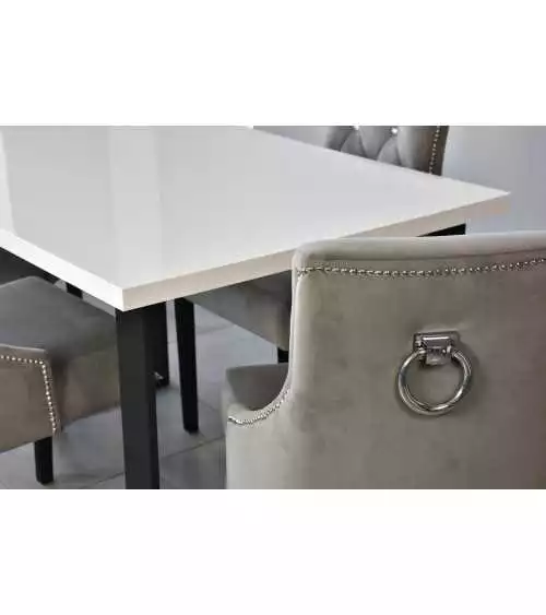 Zestaw stół laminat prostokąt Venus i 4 krzesła podstawowe Caren - Komplet nr 49