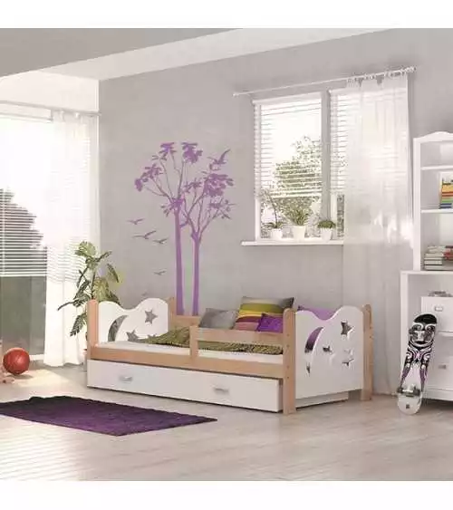Łóżko parterowe jednoosobowe / dwuosobowe Mikołaj