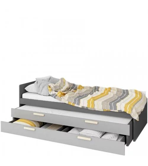 Łóżko dolne z materacem piankowym i schowkiem na pościel Pok PO-14