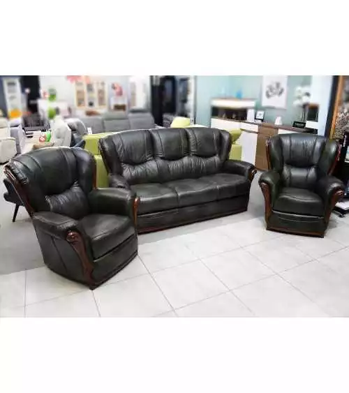 Komplet mebli skórzanych Consul Sofa 3R + 2 fotele