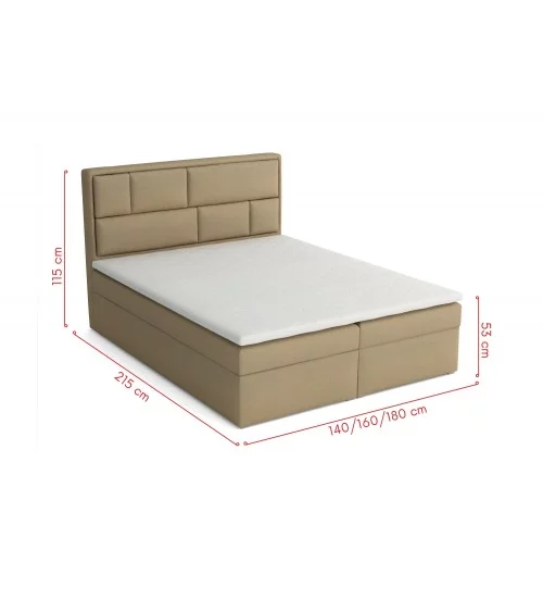 Nowoczesne łóżko tapicerowane Deco Box