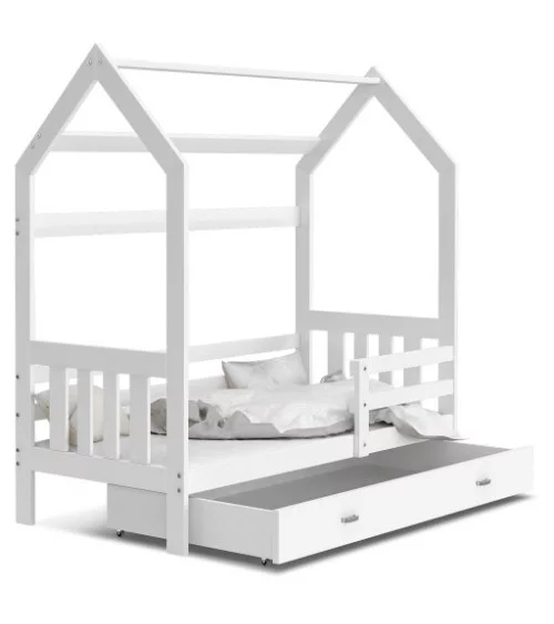 Łóżko dla dziecka domek z barierkami