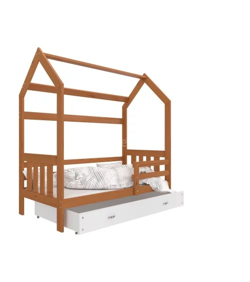 Łóżko dla dziecka domek z barierkami
