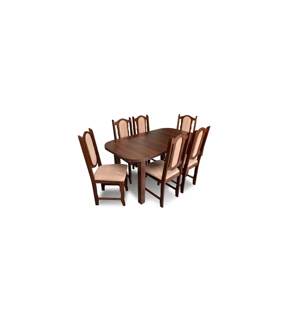 Komplet do jadalni KP10 Stół rozkładany + 6 krzeseł