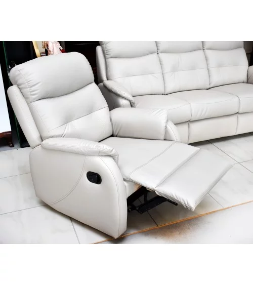 Komplet mebli skórzanych Paris Sofa 3R + 2 fotele Funkcja RELAX