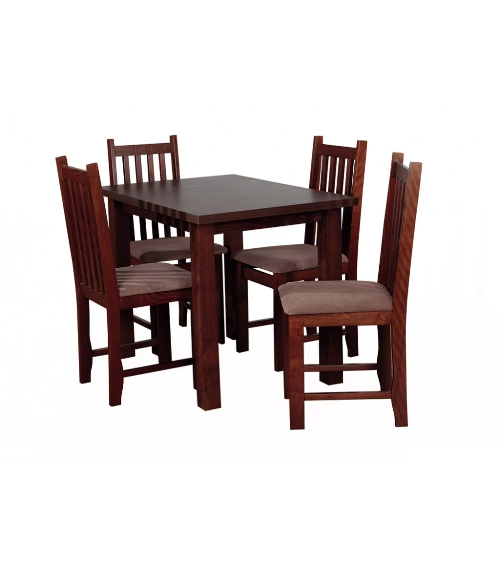 Zestaw stół Laminat prostokąt i 4 krzesła Bis Tralka- Komplet nr 31