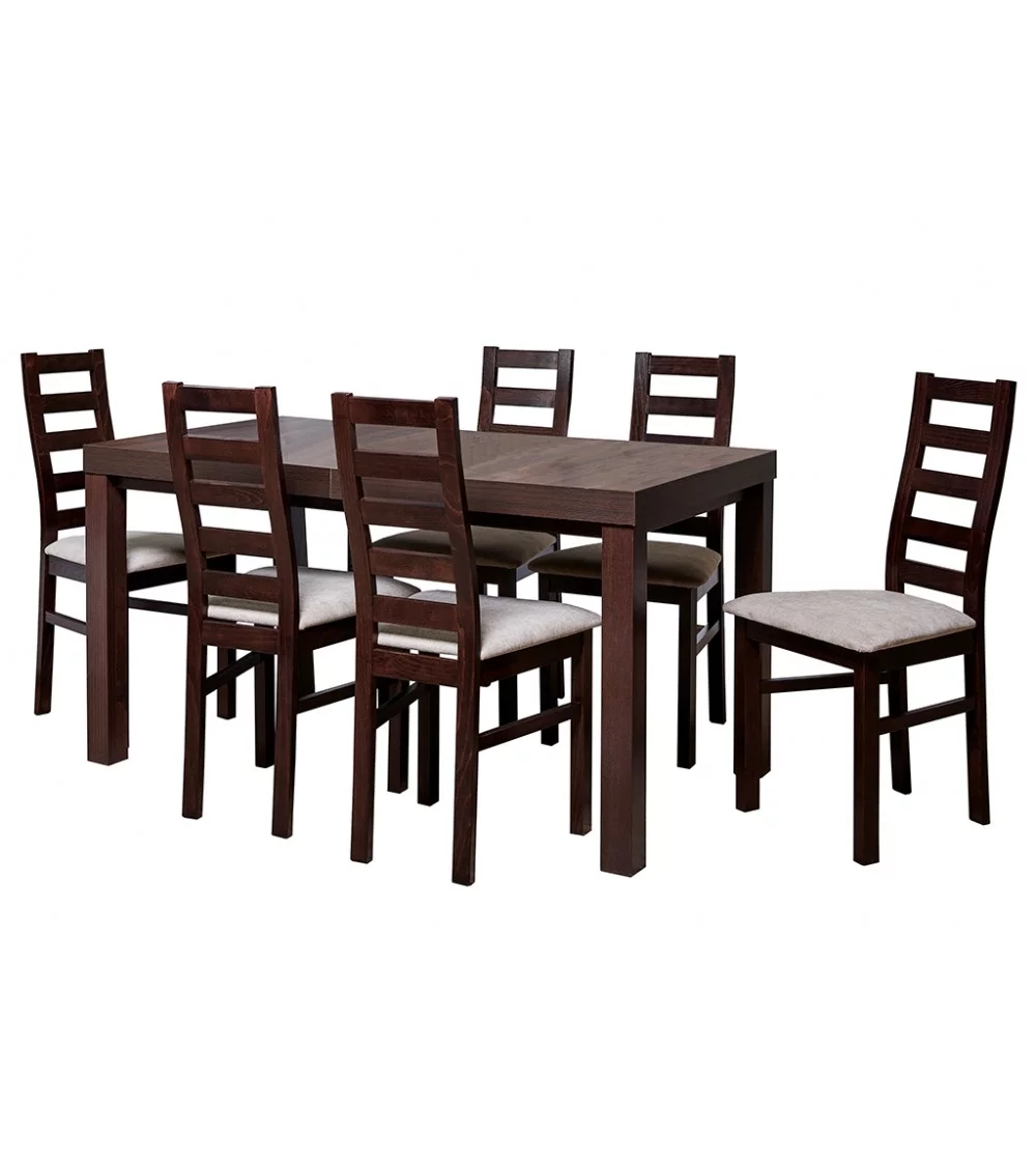 Zestaw stół laminat Camilla i 6 krzeseł Alex - Komplet nr 42