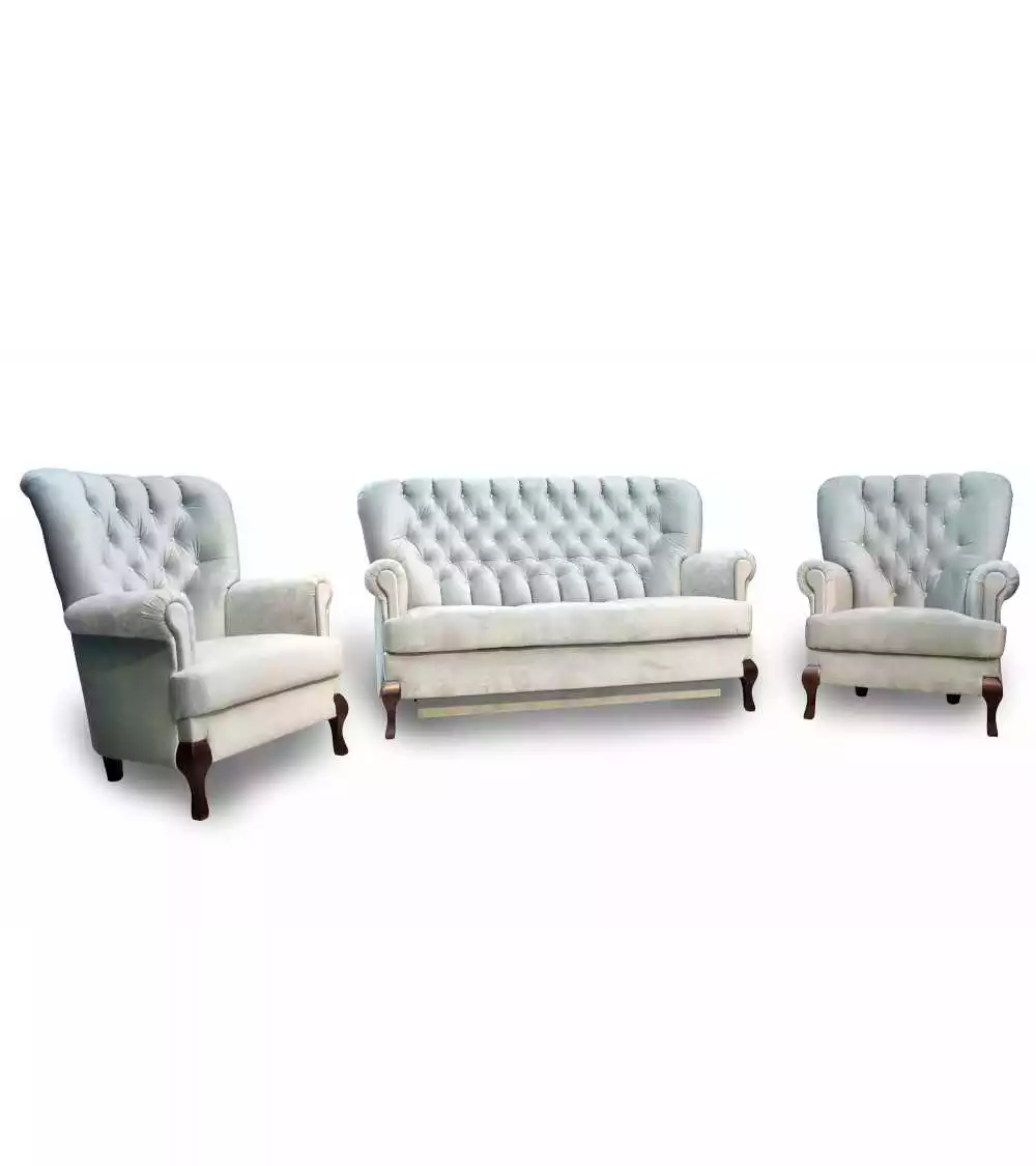Komplet klasycznych mebli Antonio Sofa III i dwa fotele