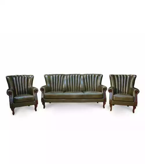 Komplet mebli skórzanych Santi Sofa 3 i 2 fotele