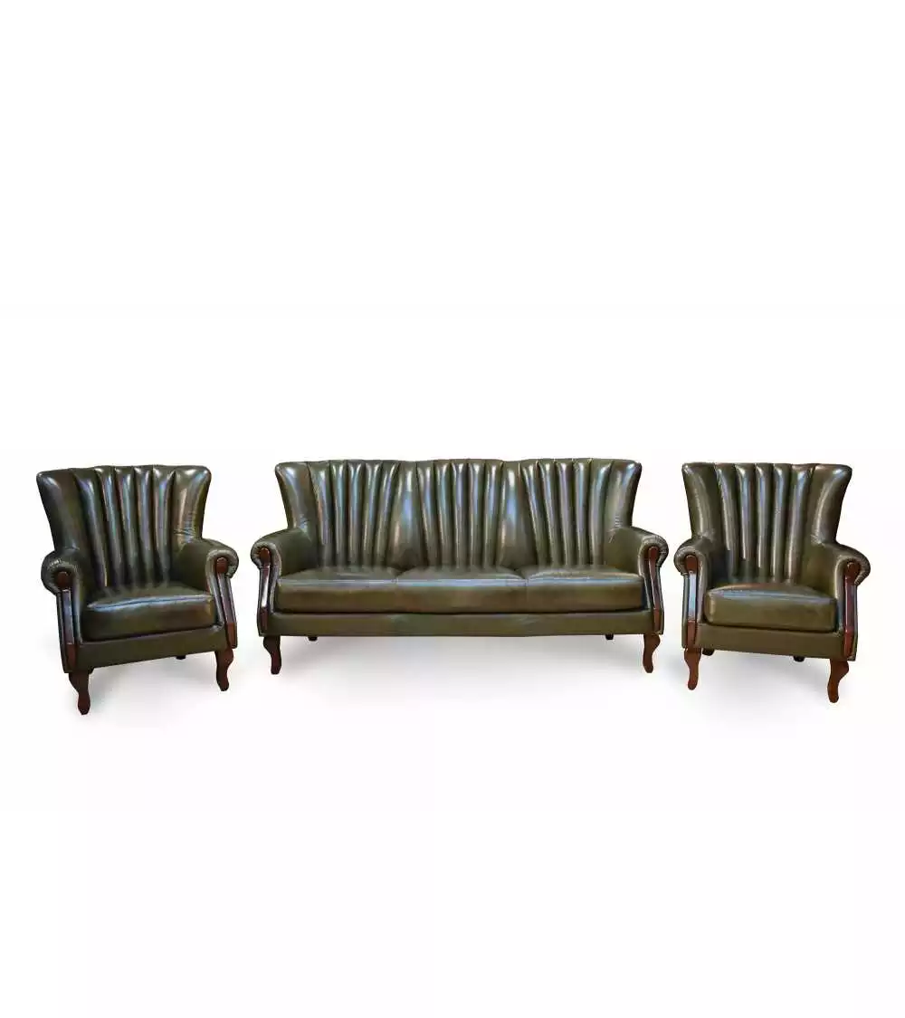 Komplet mebli skórzanych Santi Sofa 3 i 2 fotele