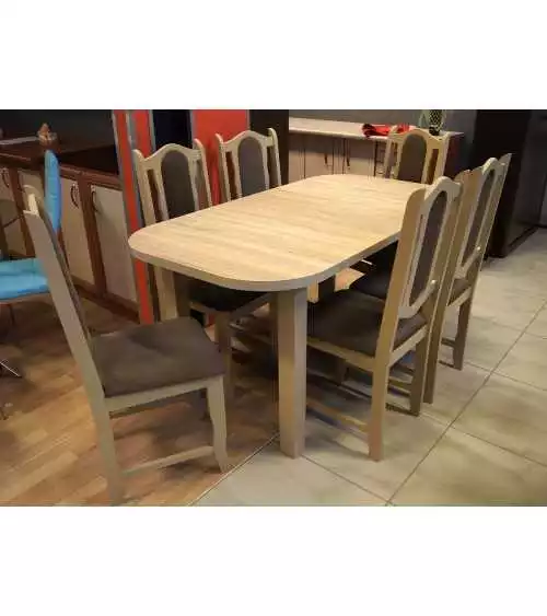 Komplet do jadalni KP10 Stół rozkładany + 6 krzeseł