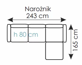 narożnik Bora mały L