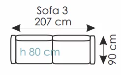 sofa 3 osobowa bora